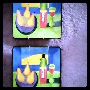 Naylor Designs Ceramic Wall Hanging 2Pc Set.New